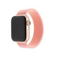 Elastický nylonový řemínek FIXED Nylon Strap pro Apple Watch 38/40/41mm, velikost L, růžový