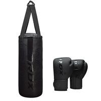 RDX Detské boxovacie vrece a rukavice F6 2FT KARA mat black