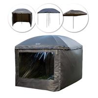 ACRA Outdoor Shelter XXL, deštník 300x280x240cm s bočnicemi a zavrtávacími tyčemi