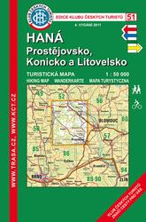 KČT 51 Haná, Prostějovsko 1:50 000