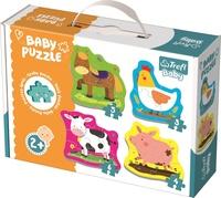 TREFL Baby puzzle Zvířata na farmě 4v1 (3,4,5,6 dílků)