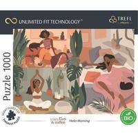 TREFL Puzzle UFT Yoga, Cats & Coffee: Dobré ráno 1000 dílků