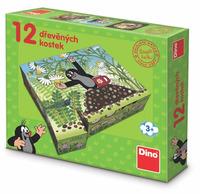 DINO Obrázkové kostky Krtek a přátelé, 12 kostek