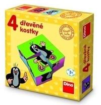 DINO Obrázkové kostky Krteček, 4 kostky