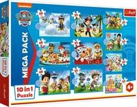 TREFL Puzzle Tlapková patrola MEGA PACK 10v1