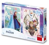 DINO Puzzle Ledové králoství: Anna a Elsa 2x77 dílků