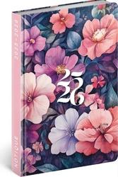 Spirálový 18měsíční diář Petito Kytice 2025/2026