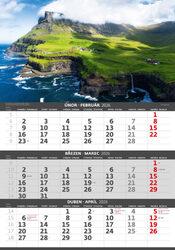 Tříměsíční kalendář Pobřeží 2026 - nástěnný kalendář