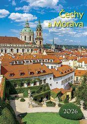 Čechy a Morava 2026 - nástěnný kalendář