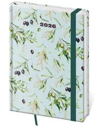 Denní diář 2026 A5 Vario Olive s gumičkou