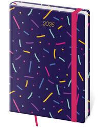 Týdenní diář 2026 A5 Vario Sprinkles s gumičkou