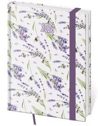 Denní diář 2026 B6 Vario Lavender s gumičkou