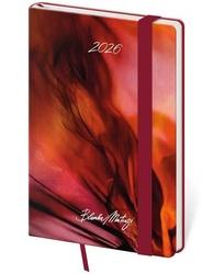 Kapesní diář 2026 Vario Matragi Red s gumičkou