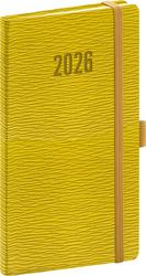 Kapesní diář Rivoli 2026 žlutozelený
