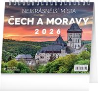 Nejkrásnější místa Čech a Moravy 2026 - stolní kalendář