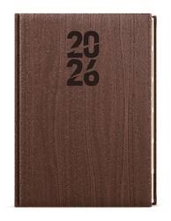 Denní diář 2026 Ctirad s výsekem Wood A5 hnědá