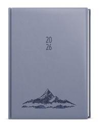 Denní diář 2026 David Vivella s ražbou A5 holubí šeď Hory