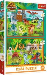 Puzzle Jurský svět Malí dinosauři 2x24 dílků
