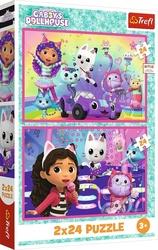 Puzzle Gábinin kouzelný domek Zábava s Gabby 2x24 dílků