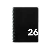 Diář týdenní A5 řádkový, černý