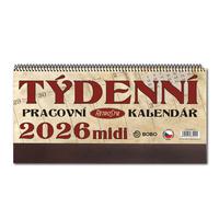 Pracovní kalendář 2026 Retro Midi - stolní kalendář