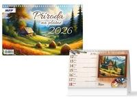Příroda na plátně kalendář 2026 - stolní kalendář