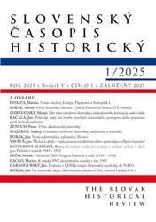 Slovenský časopis historický  1 / 2025