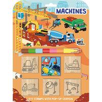 Pečiatky 5 + 1 s voskovkou Stroje