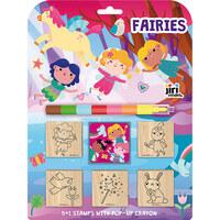 Pečiatky 5 + 1 s voskovkou Víly