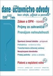 DUO 11-12/2025  – Dane, účtovníctvo, odvody bez chýb, pokút a penále