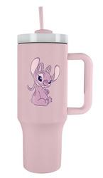 Lilo a Stitch cestovní hrnek s brčkem růžový