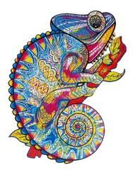 Dřevěné puzzle Chameleon