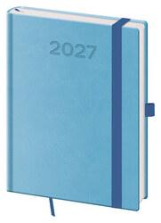 Týdenní diář 2027 B6 Print Pop světle modrý