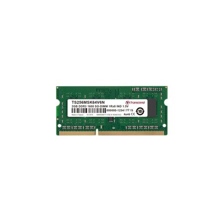 Transcend paměť 2GB DDR3 1600 SO-DIMM 1Rx8 - TS256MSK64V6N
