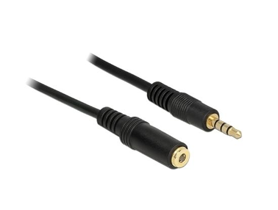 Delock prodlužovací kabel Audio Stereo Jack 3.5 mm samec / samice IPhone 4 pin 0,5 m - 84716
