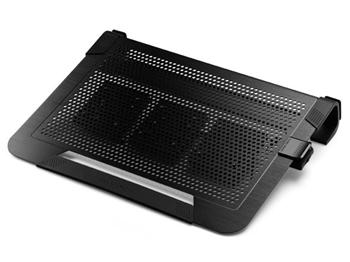 Coolermaster chladicí ALU podstavec NotePal U3 PLUS pro NTB 15-19" black, 3x8cm fan, R9-NBC-U3PK-GP
