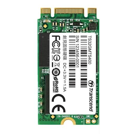 TRANSCEND MTS400S 32GB SSD disk M.2, 2242 SATA III 6Gb/s (MLC), 280MB/s R, 50MB/s W - TS32GMTS400S