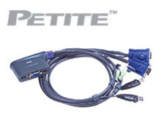 ATEN KVM switch CS-62U USB 2PC mini , audio support, 1,8m, CS62U-A7
