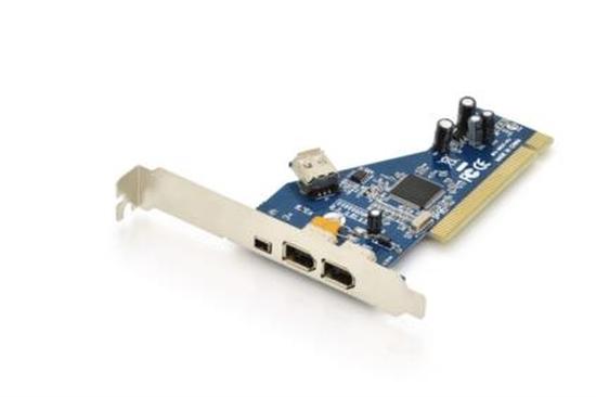 Digitus IEEE 1394a PCI přídavná karta 2x6pinový + 1x4pinový externí, 1x6pinový Intern, TSB43AB23IEEE 1394a PCI přídavná karta 2x6p, DS-33203-2