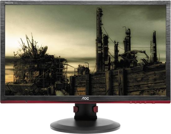 AOC LCD herní G2460PF 24" FreeSync/1920x1080@144Hz/80mil:1/1ms/VGA/HDMI/DP/4xUSB/LED/pivot/repro - G2460PF