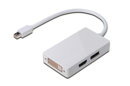 Digitus DisplayPort splitter cable, miniDP - DP+HDMI+DVI - AK-340509-002-W