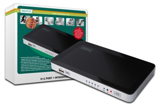 DIGITUS HDMI USB Video přepínač, 4 HDMI, 1 USB vstup => 1 Výstup HDMI pro Win7, Vista, XP, Mac OS X, DS-45310