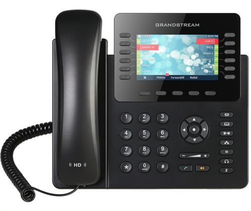 Grandstream GXP-2170, 4,3" bar. displej, 6x SIP, 2x 10/100/100 port, PoE, HD zvuk, konference, BT, GXP2170