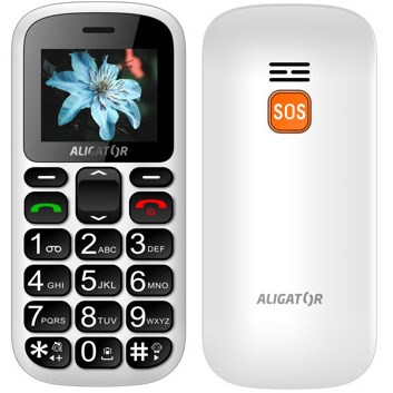 ALIGATOR A321 Senior bílý + stolní nabíječka
