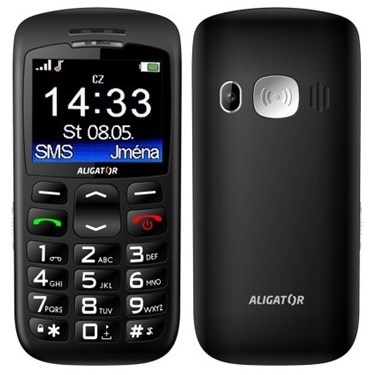 Mobilní telefon Aligator A670 Senior - černý