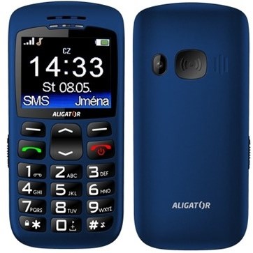 ALIGATOR A670 Senior modrý + stolní nabíječka