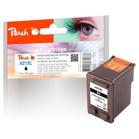 Inkoust Peach C9351AE, No.21XL kompatibilní černý PI300-144 pro HP Deskjet 3920 (520str./5%,21ml), 313168
