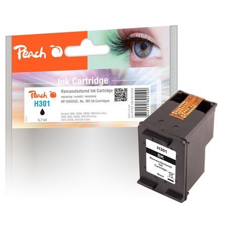Inkoustová náplň Peach HP 301,225 stran, kompatibilní - černá,