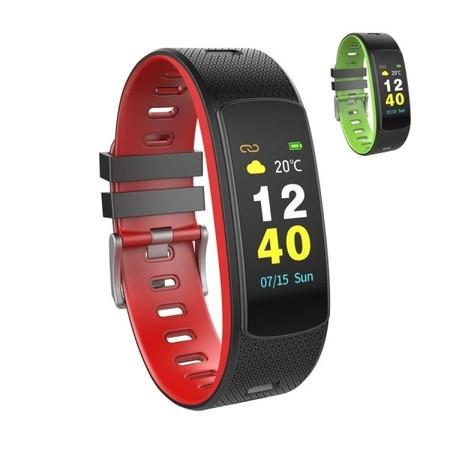 Fitness náramek Umax U-Band 116H - černý/červený/zelený - UB513