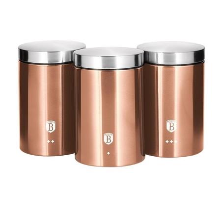 Berlingerhaus Dóza na potraviny sada 3 ks Rosegold Metallic Line BH-1605